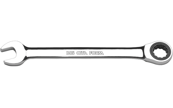 CETA FORM B05-08 C-Gear Cırcırlı Kombine Anahtar 8 mm (Düz)
